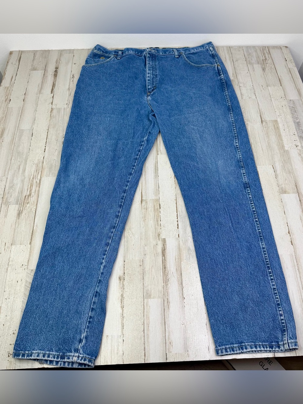 Wrangler George Strait Jeans Mens 42x36 Cowboy Cut Med Wash Work 13MGSHD